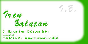 iren balaton business card